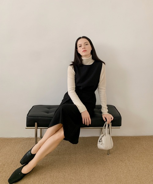 DECADE CLASSIC(ディケイド クラシック)の「DECADE CLASSIC タイトロングスカート(スカート・レディース・ブラック/グレー・LARGE/MEDIUM)」の3枚目の写真