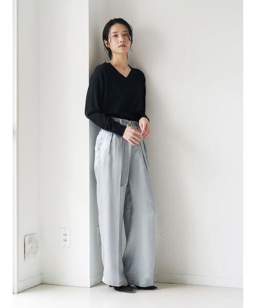 TONAL（トーナル）の「アセテート配色STワイドパンツ（その他パンツ・レディース・ブラウン/ミント/ベージュ・SMALL/MEDIUM）」の5枚目の写真