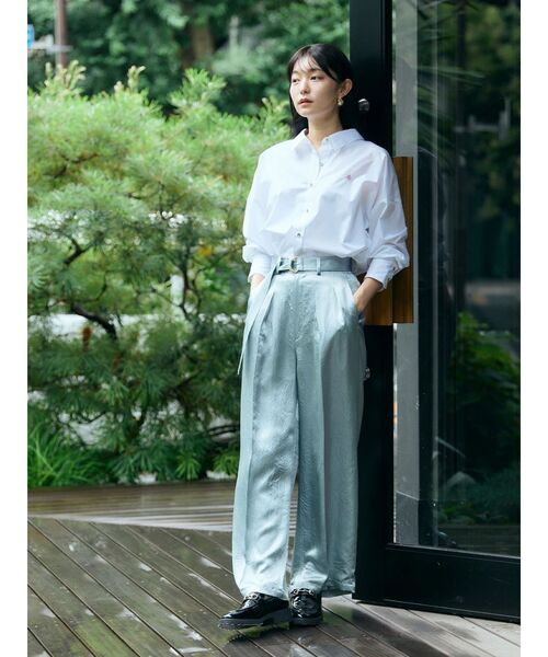 TONAL（トーナル）の「アセテート配色STワイドパンツ（その他パンツ・レディース・ブラウン/ミント/ベージュ・SMALL/MEDIUM）」の6枚目の写真