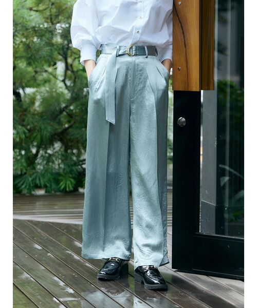 TONAL（トーナル）の「アセテート配色STワイドパンツ（その他パンツ・レディース・ブラウン/ミント/ベージュ・SMALL/MEDIUM）」の7枚目の写真