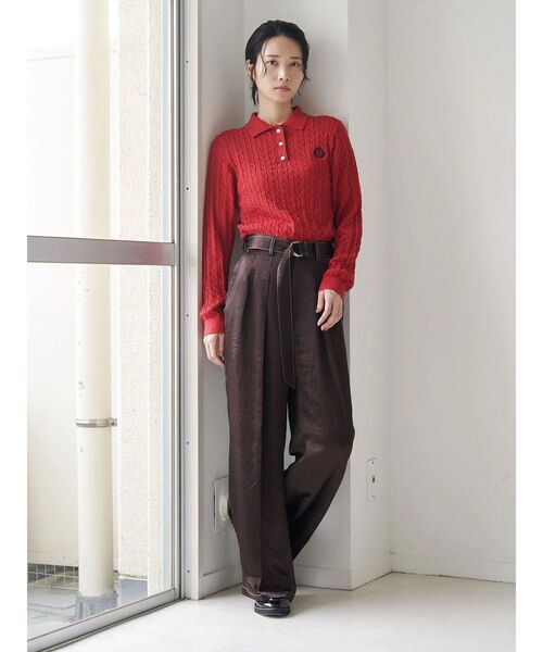 TONAL（トーナル）の「アセテート配色STワイドパンツ（その他パンツ・レディース・ブラウン/ミント/ベージュ・SMALL/MEDIUM）」の8枚目の写真