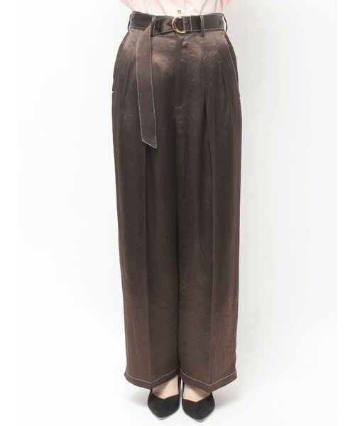 TONAL（トーナル）の「アセテート配色STワイドパンツ（その他パンツ・レディース・ブラウン/ミント/ベージュ・SMALL/MEDIUM）」の11枚目の写真