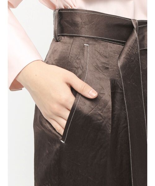TONAL（トーナル）の「アセテート配色STワイドパンツ（その他パンツ・レディース・ブラウン/ミント/ベージュ・SMALL/MEDIUM）」の15枚目の写真