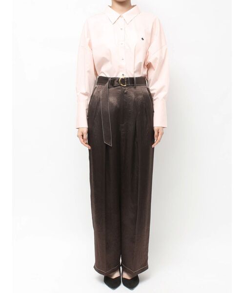 TONAL（トーナル）の「アセテート配色STワイドパンツ（その他パンツ・レディース・ブラウン/ミント/ベージュ・SMALL/MEDIUM）」の19枚目の写真