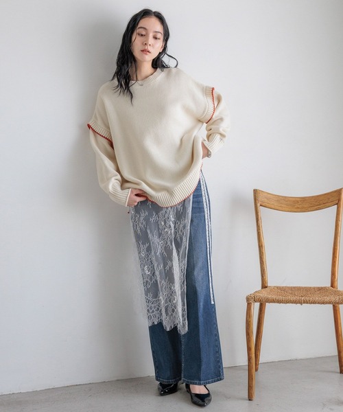 LOWRYS FARM(ローリーズファーム)の「ストレッチデニムフレアパンツ 588985(デニムパンツ・レディース・ブルー/ブラック/ライトブルー・LARGE/MEDIUM)」の11枚目の写真