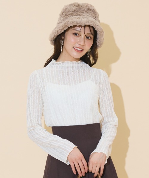 WILLSELECTION(ウィルセレクション)の「メロウハイネックトップス(その他トップス・レディース・アイボリー/ブラック/オフホワイト・FREE)」の3枚目の写真