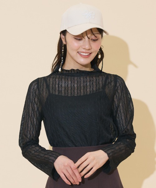 WILLSELECTION(ウィルセレクション)の「メロウハイネックトップス(その他トップス・レディース・アイボリー/ブラック/オフホワイト・FREE)」の1枚目の写真