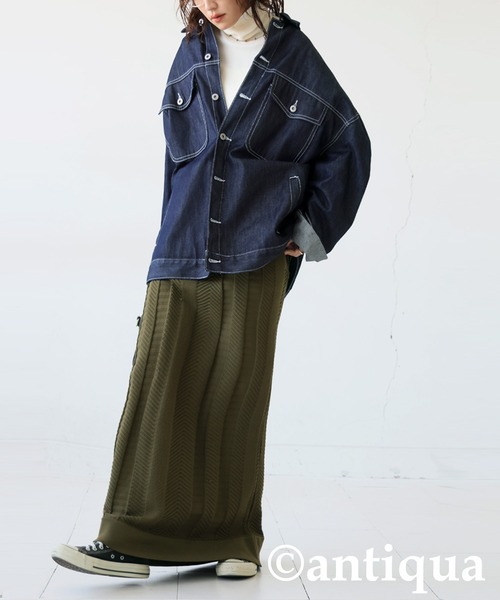 セール】スポンジニットロングスカート（スカート）｜antiqua