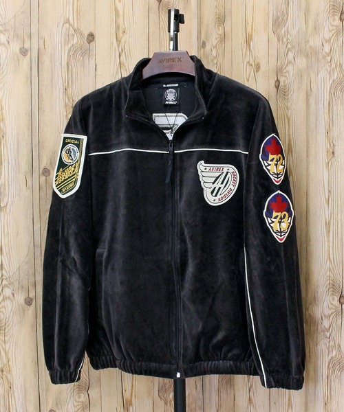 AVIREX（アヴィレックス）の「VELOUR RAGLAN SLEEVE STAND ZIP 'A.C.D'（ジャージ・メンズ・グリーン/ブラック・L/XL/XXL/M）」の3枚目の写真