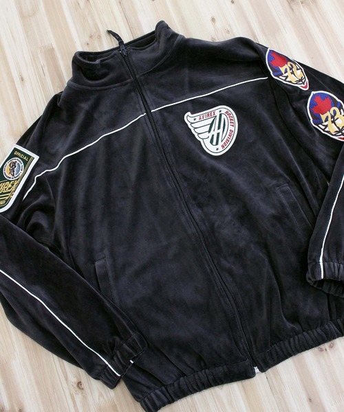 AVIREX（アヴィレックス）の「VELOUR RAGLAN SLEEVE STAND ZIP 'A.C.D'（ジャージ・メンズ・グリーン/ブラック・L/XL/XXL/M）」の5枚目の写真