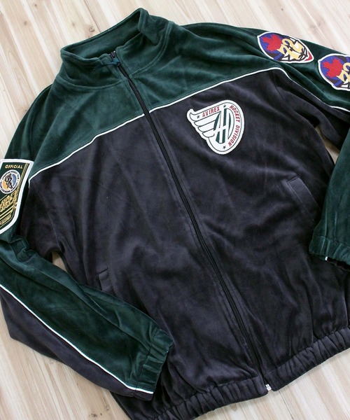 AVIREX（アヴィレックス）の「VELOUR RAGLAN SLEEVE STAND ZIP 'A.C.D'（ジャージ・メンズ・グリーン/ブラック・L/XL/XXL/M）」の9枚目の写真