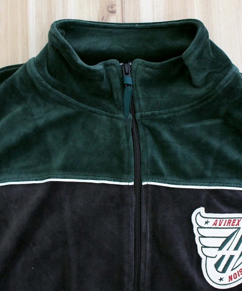 AVIREX（アヴィレックス）の「VELOUR RAGLAN SLEEVE STAND ZIP 'A.C.D'（ジャージ・メンズ・グリーン/ブラック・L/XL/XXL/M）」の11枚目の写真