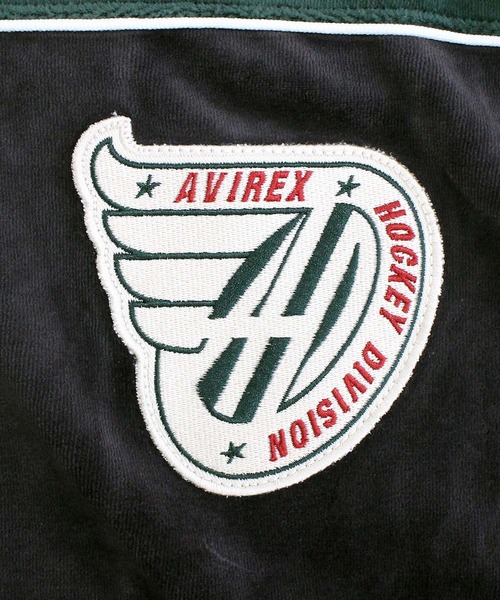 AVIREX（アヴィレックス）の「VELOUR RAGLAN SLEEVE STAND ZIP 'A.C.D'（ジャージ・メンズ・グリーン/ブラック・L/XL/XXL/M）」の12枚目の写真