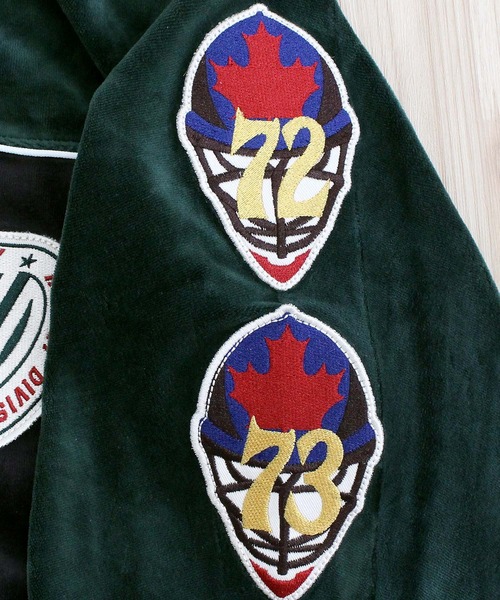 AVIREX（アヴィレックス）の「VELOUR RAGLAN SLEEVE STAND ZIP 'A.C.D'（ジャージ・メンズ・グリーン/ブラック・L/XL/XXL/M）」の15枚目の写真