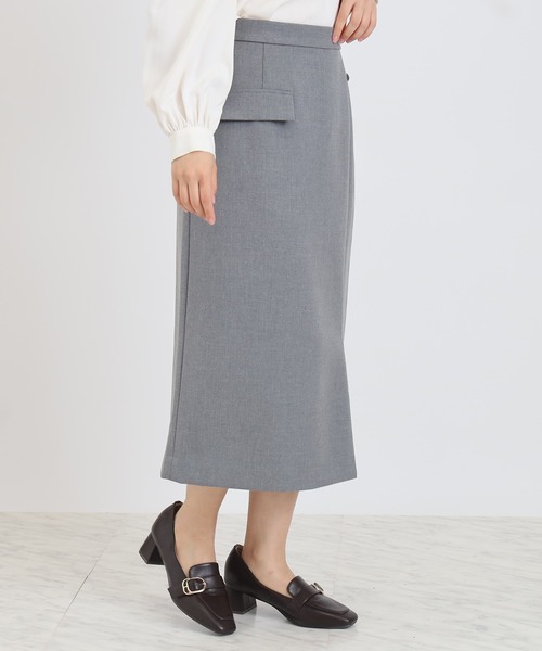 TRUDEA（トルディア）の「ビットデザインタイトスカート（スカート・レディース・チャコールグレー/ネイビー・SMALL/MEDIUM/LARGE）」の5枚目の写真