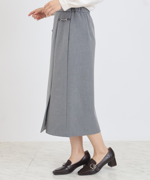 TRUDEA（トルディア）の「ビットデザインタイトスカート（スカート・レディース・チャコールグレー/ネイビー・SMALL/MEDIUM/LARGE）」の4枚目の写真