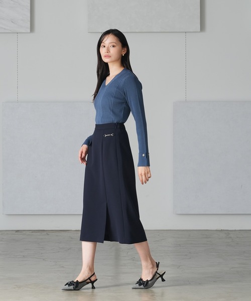 TRUDEA（トルディア）の「ビットデザインタイトスカート（スカート・レディース・チャコールグレー/ネイビー・SMALL/MEDIUM/LARGE）」の12枚目の写真