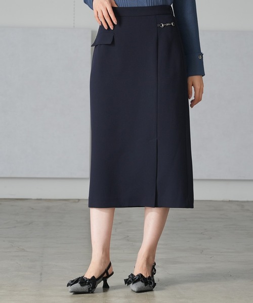 TRUDEA（トルディア）の「ビットデザインタイトスカート（スカート・レディース・チャコールグレー/ネイビー・SMALL/MEDIUM/LARGE）」の8枚目の写真