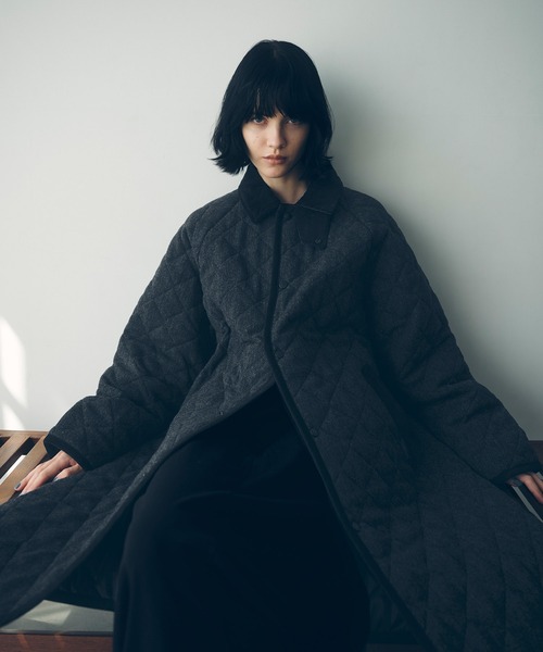 LAVENHAM（ラベンハム）の「【LAVENHAM for ADAM ET ROPE'】別注 CHANTRY WOOL（ナイロンジャケット・レディース・ブラック・M/S）」の3枚目の写真