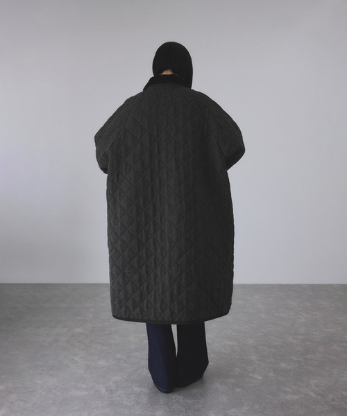 LAVENHAM（ラベンハム）の「【LAVENHAM for ADAM ET ROPE'】別注 CHANTRY WOOL（ナイロンジャケット・レディース・ブラック・M/S）」の9枚目の写真