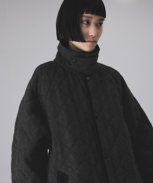 LAVENHAM（ラベンハム）の「【LAVENHAM for ADAM ET ROPE'】別注 CHANTRY WOOL（ナイロンジャケット・レディース・ブラック・M/S）」の14枚目の写真