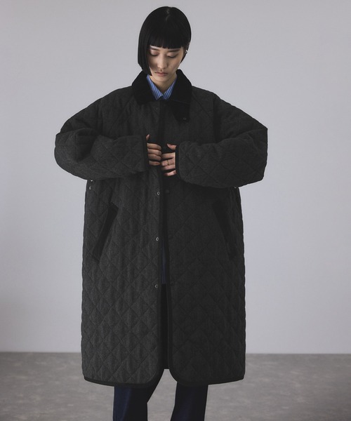 LAVENHAM（ラベンハム）の「【LAVENHAM for ADAM ET ROPE'】別注 CHANTRY WOOL（ナイロンジャケット・レディース・ブラック・M/S）」の15枚目の写真