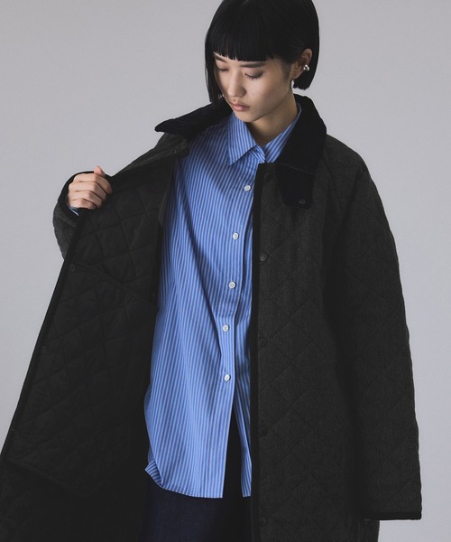 LAVENHAM（ラベンハム）の「【LAVENHAM for ADAM ET ROPE'】別注 CHANTRY WOOL（ナイロンジャケット・レディース・ブラック・M/S）」の17枚目の写真