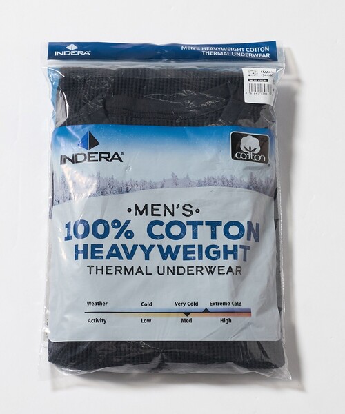 INDERA（インデラ）の「＜INDERA＞サーマル クルーネックカットソー（Tシャツ/カットソー・レディース・ナチュラル/ブラック・FREE）」の7枚目の写真