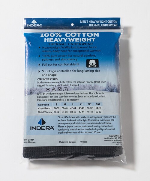 INDERA（インデラ）の「＜INDERA＞サーマル クルーネックカットソー（Tシャツ/カットソー・レディース・ナチュラル/ブラック・FREE）」の8枚目の写真