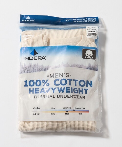 INDERA（インデラ）の「＜INDERA＞サーマル クルーネックカットソー（Tシャツ/カットソー・レディース・ナチュラル/ブラック・FREE）」の9枚目の写真