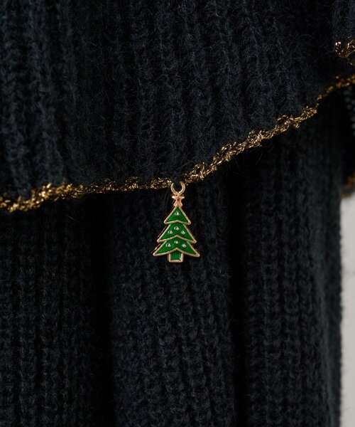 BEARDSLEY（ビアズリー）の「オーナメントフリルニット（ニット/セーター・レディース・ブラック・FREE）」の10枚目の写真