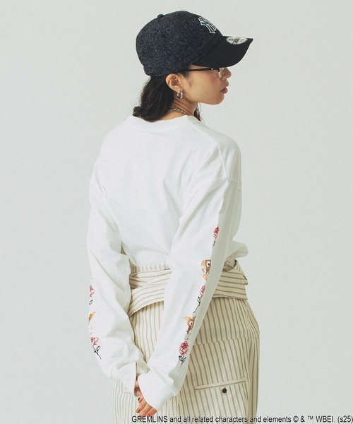 ROSE BUD(ローズバッド)の「(ROSE BUD LIMITED)GREMLINS ROSE L/S TEE(Tシャツ/カットソー・レディース・ホワイト/ブラック・ONE SIZE)」の12枚目の写真