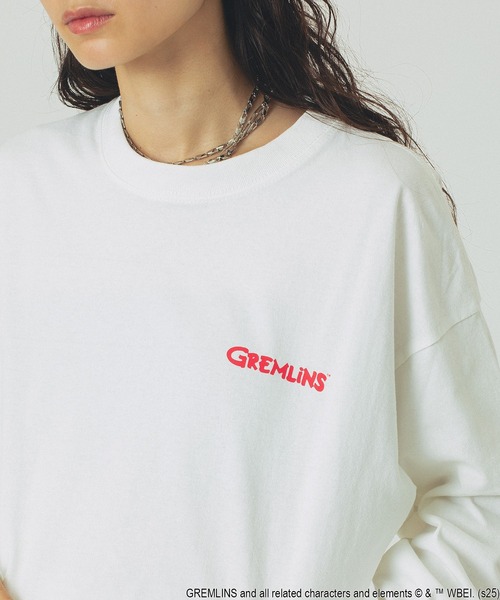 ROSE BUD(ローズバッド)の「(ROSE BUD LIMITED)GREMLINS ROSE L/S TEE(Tシャツ/カットソー・レディース・ホワイト/ブラック・ONE SIZE)」の13枚目の写真