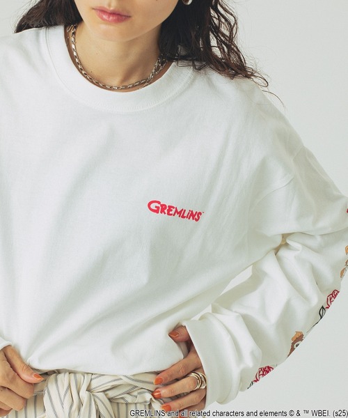 ROSE BUD(ローズバッド)の「(ROSE BUD LIMITED)GREMLINS ROSE L/S TEE(Tシャツ/カットソー・レディース・ホワイト/ブラック・ONE SIZE)」の14枚目の写真