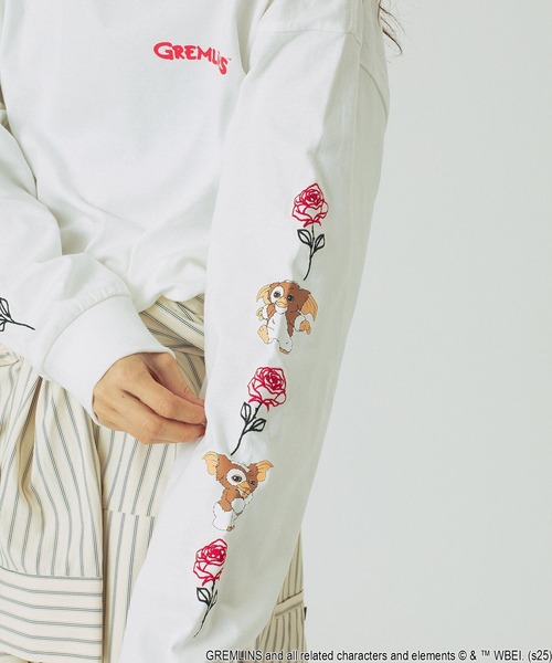 ROSE BUD(ローズバッド)の「(ROSE BUD LIMITED)GREMLINS ROSE L/S TEE(Tシャツ/カットソー・レディース・ホワイト/ブラック・ONE SIZE)」の16枚目の写真