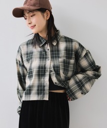 【WEB/一部店舗限定】オンブレチェックショートシャツ