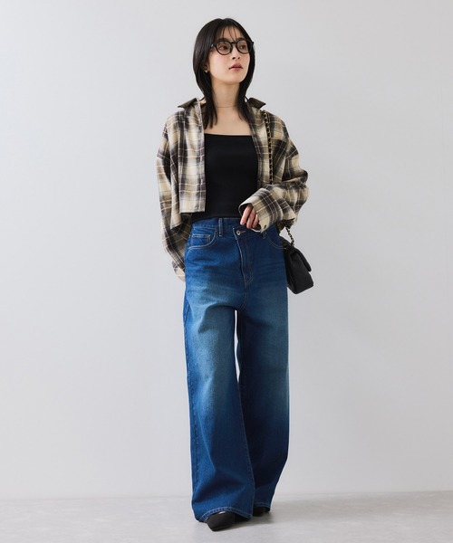 VIS（ビス）の「【WEB/一部店舗限定】オンブレチェックショートシャツ（シャツ/ブラウス・レディース・ブラウン/ブラック系その他/グリーン系その他・FREE）」の21枚目の写真