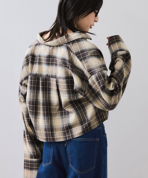 VIS（ビス）の「【WEB/一部店舗限定】オンブレチェックショートシャツ（シャツ/ブラウス・レディース・ブラウン/ブラック系その他/グリーン系その他・FREE）」の20枚目の写真