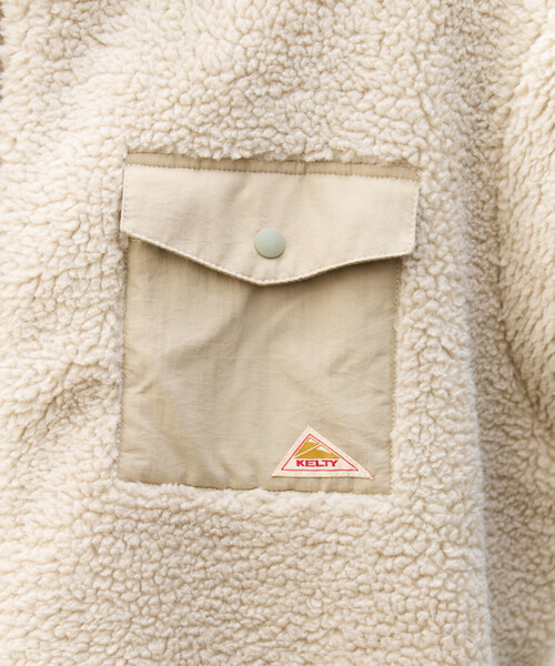 FREAK'S STORE（フリークスストア）の「限定展開 KELTY × FREAK'S STORE/ケルティ 別注 ボア フーディー ミドル コート（その他アウター・レディース・ブラック/オリーブ/ナチュラル・ﾌﾘ-）」の13枚目の写真