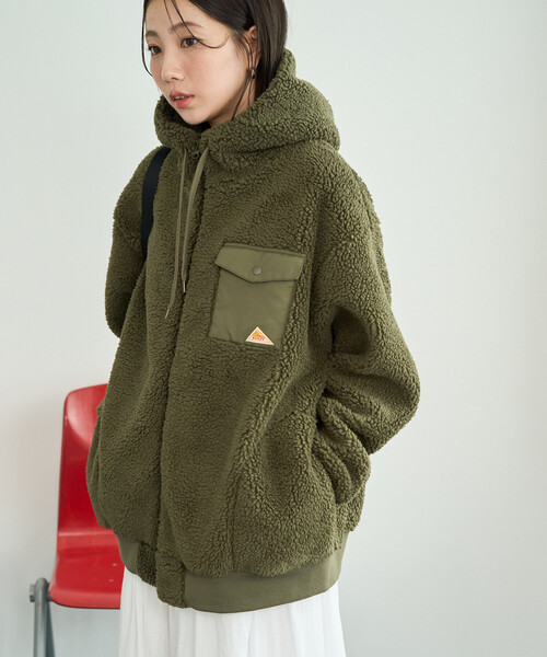 FREAK'S STORE（フリークスストア）の「限定展開 KELTY × FREAK'S STORE/ケルティ 別注 ボア フーディー ミドル コート（その他アウター・レディース・ブラック/オリーブ/ナチュラル・ﾌﾘ-）」の11枚目の写真