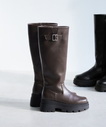 Juze | サイドバックルタンクソールロングブーツ(ブーツ)