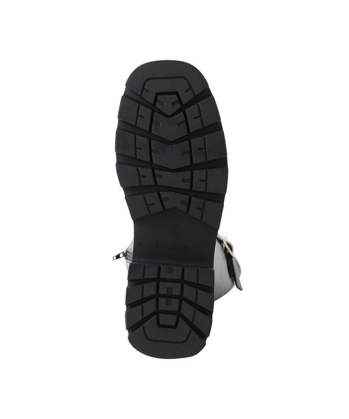 Juze（ジュゼ）の「サイドバックルタンクソールロングブーツ（ブーツ・レディース・ダークブラウン/ブラック・S/L/M）」の5枚目の写真