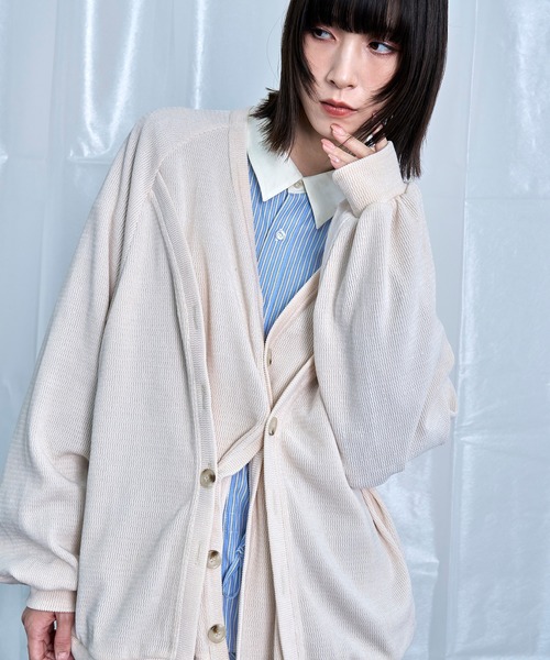[Nora Lily] Switching Design Cardigan — кардиган с комбинированным дизайном