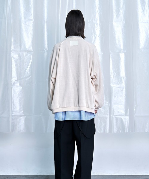 Nora Lily(ノラリリー)の「【Nora Lily】Switching Design Cardigan(カーディガン/ボレロ・メンズ・ライトグレー/アイボリー/ブラック/チャコールグレー・FREE)」の8枚目の写真