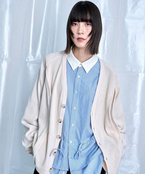 極美品♡ルネ♡ボレロカーディガン セール】【Nora Lily】Switching Design Cardigan（カーディガン