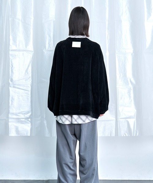 Nora Lily(ノラリリー)の「【Nora Lily】Switching Design Cardigan(カーディガン/ボレロ・メンズ・ライトグレー/アイボリー/ブラック/チャコールグレー・FREE)」の16枚目の写真