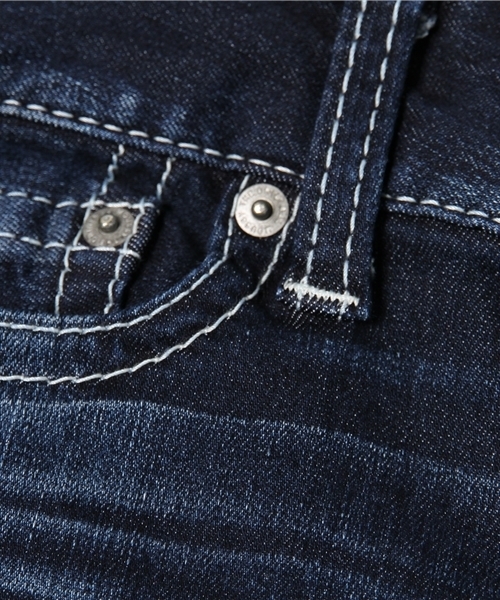 MOUSSY（マウジー）の「POWDER Plus Straight Slim（デニムパンツ・レディース・ダークブルー・26inch/23inch/24inch/25inch/27inch）」の5枚目の写真