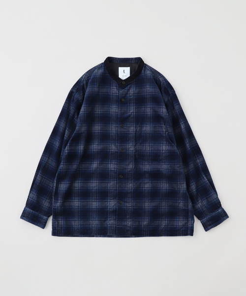 EDIFICE（エディフィス）の「tatamass(タタマス) Corduroy Band シャツ（シャツ/ブラウス・メンズ・ブラック/ブルー・LARGE/MEDIUM）」の2枚目の写真