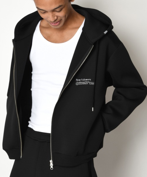 SUPERTHANKS（スーパーサンクス）の「ワンポイント刺繍ジップアップフーディ/Double-knit Embroidery Zip-Hoodie（パーカー・メンズ・アッシュグレー/ダークアッシュ/ブラック・S/M/L）」の10枚目の写真