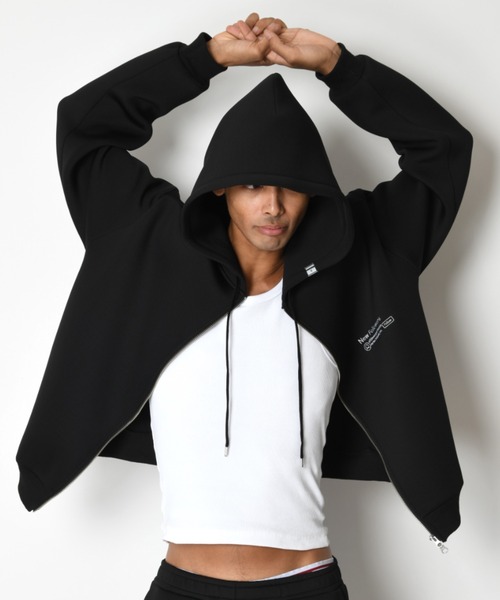 SUPERTHANKS（スーパーサンクス）の「ワンポイント刺繍ジップアップフーディ/Double-knit Embroidery Zip-Hoodie（パーカー・メンズ・アッシュグレー/ダークアッシュ/ブラック・S/M/L）」の8枚目の写真